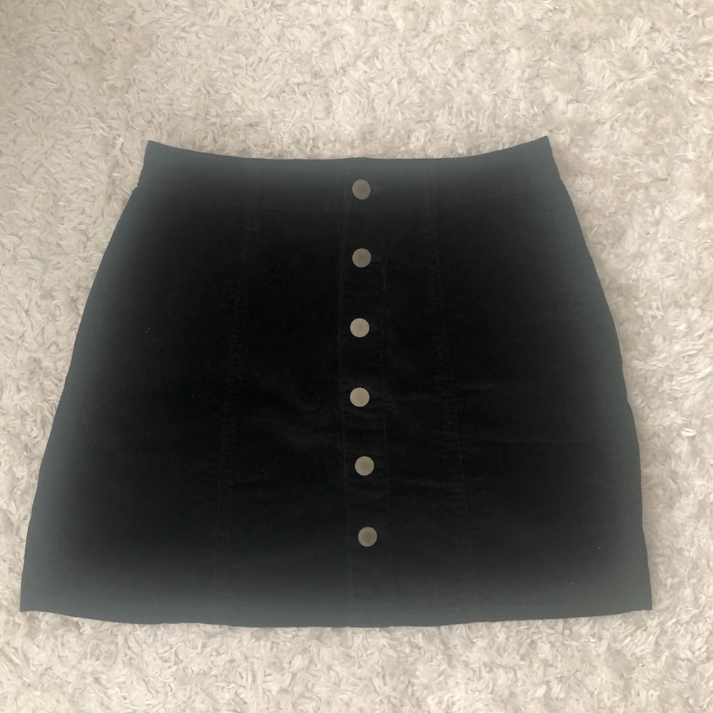 Black Velvet high waisted skirt